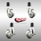 Service Caster 3 Inch 316SS Gray Poly Swivel 1-7/8 Inch Expanding Stem Caster Brake SCC, 2PK SCC-SS316EX20S314-PPUB-2-TLB-2-178 - alternate 2